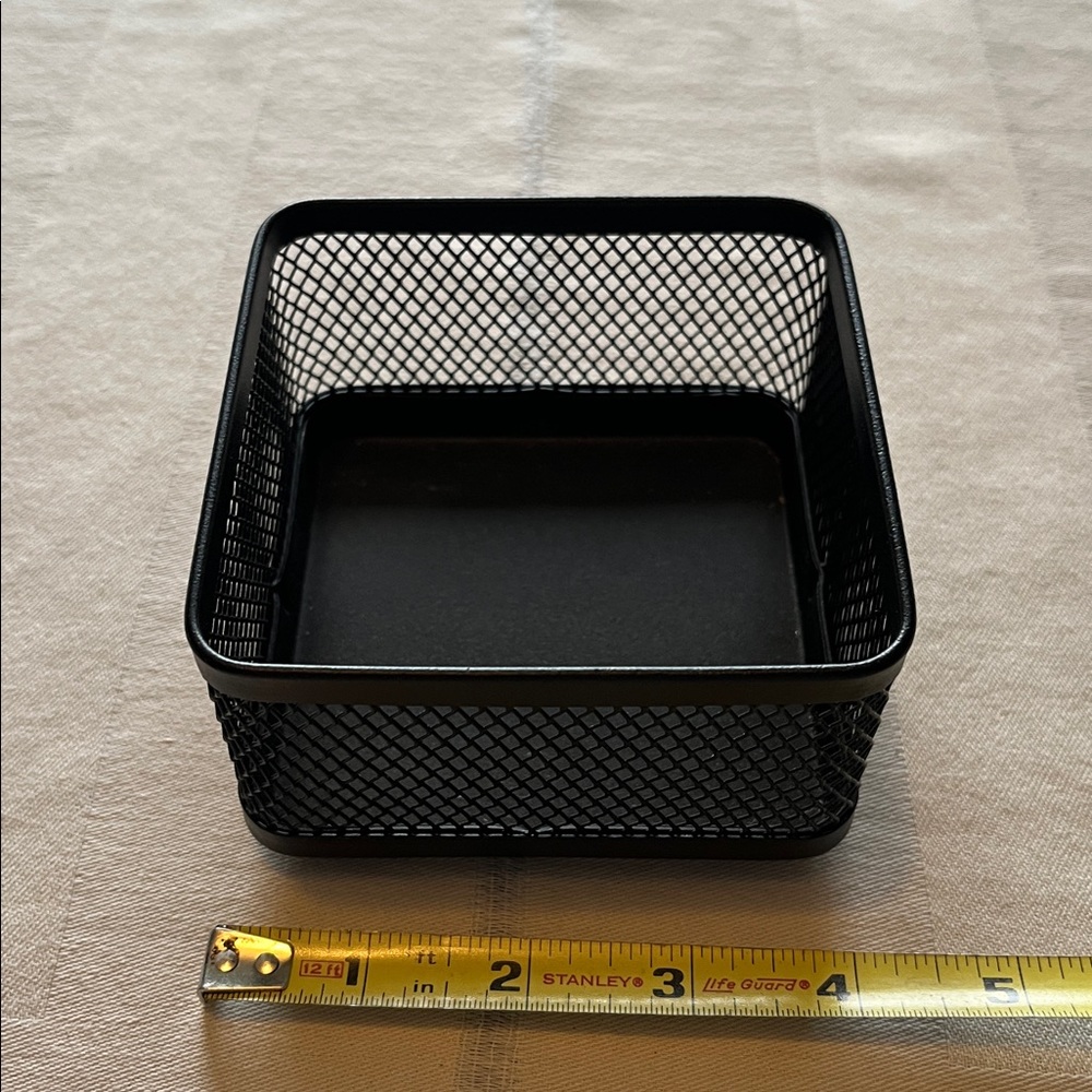 Metal Wire Black Mesh Desk Organizer Bins - Set of 2 - Picture 2 of 7